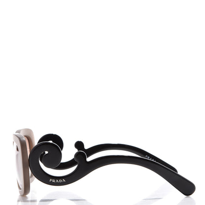 Prada Acetate Baroque Sunglasses SPR 27O Brown Black 3 of 8