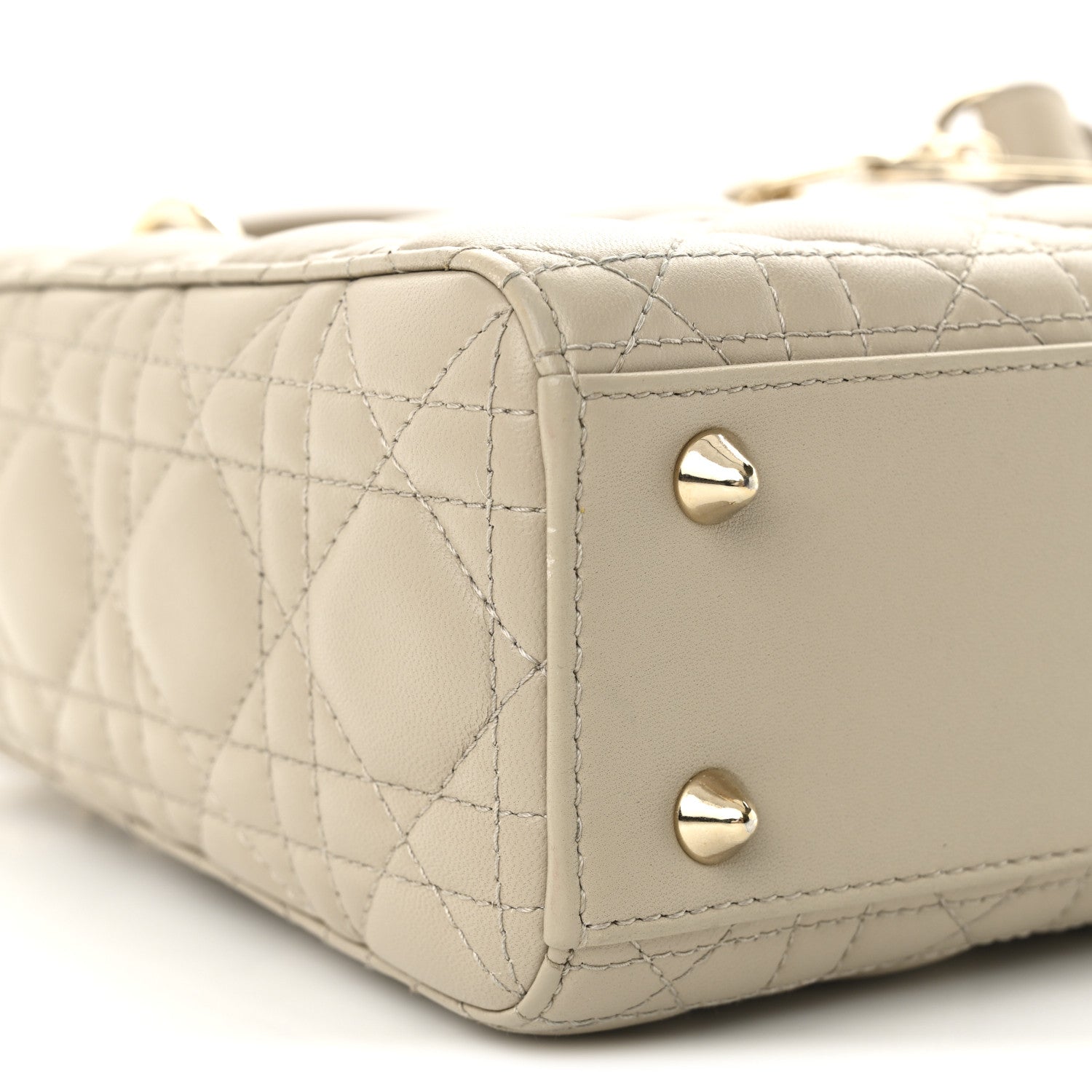 Christian Dior Lambskin Cannage Small My ABCDior Lady Dior Beige 9 of 10