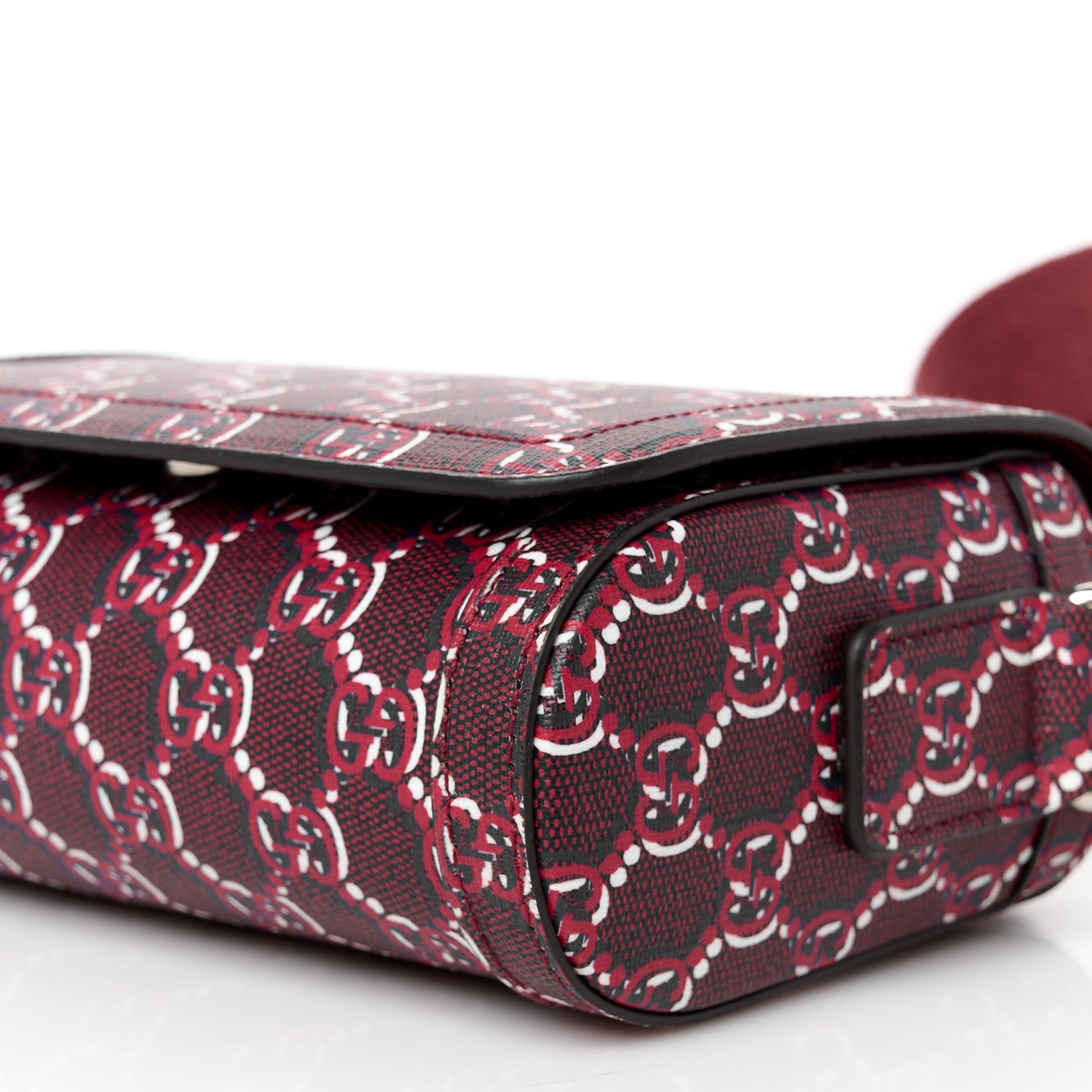 Gucci GG Shadow Monogram Super Mini Shoulder Bag Rosso Ancora Red 10 of 10