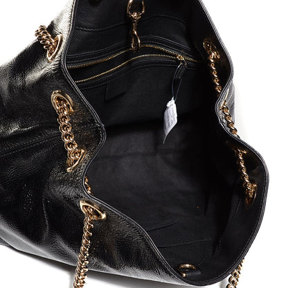 Gucci Patent Medium Soho Chain Shoulder Bag Black 5 of 7