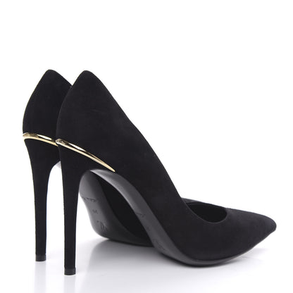 Louis Vuitton Suede Eyeline Pumps 39 Black 4 of 9