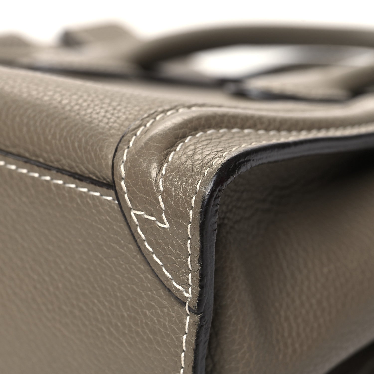 Celine Drummed Calfskin Nano Luggage Souris 11 of 14