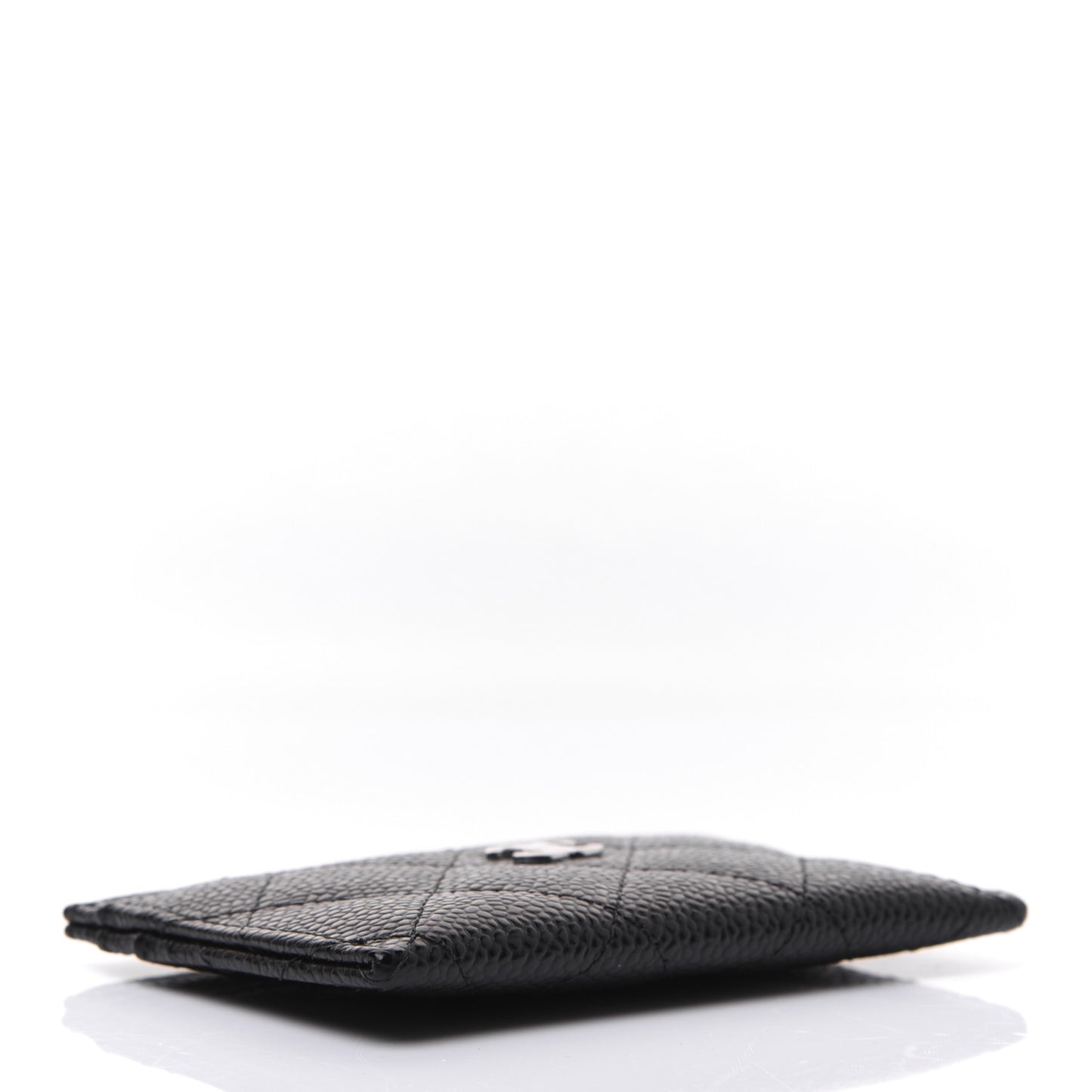 Caviar Quilted Card Holder Black