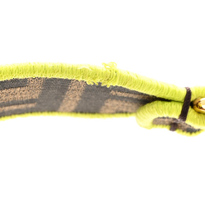 Fendi Fabric Jacquard FF 1974 Cell Pocket Strap You Tobacco Moro Giallo Fluo 10 of 10