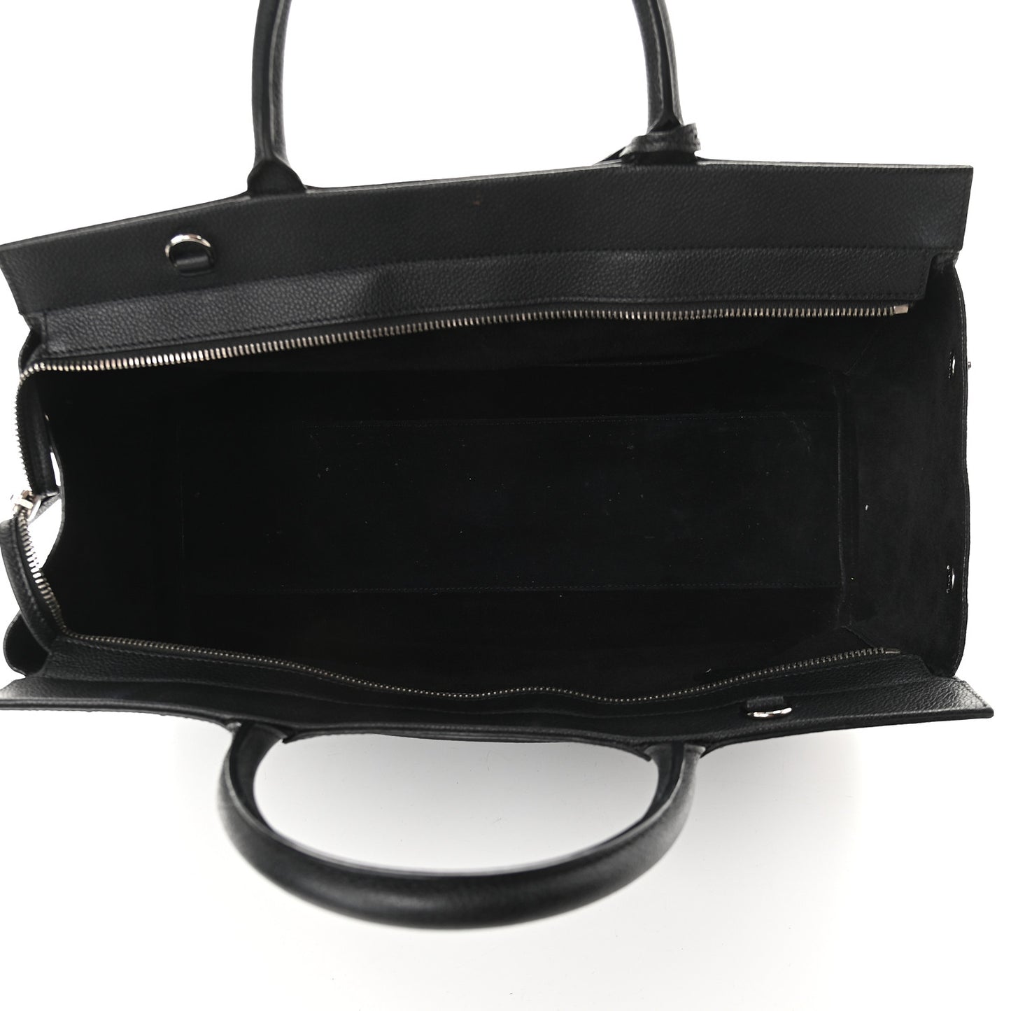 Grained Calfskin Medium Cabas Rive Gauche Black