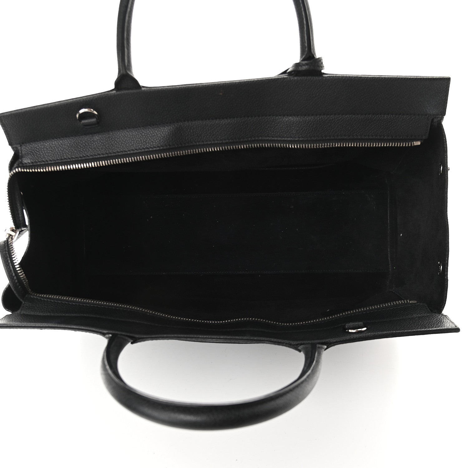 Saint Laurent Grained Calfskin Medium Cabas Rive Gauche Black 5 of 15
