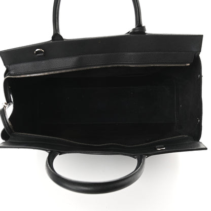 Saint Laurent Grained Calfskin Medium Cabas Rive Gauche Black 5 of 15