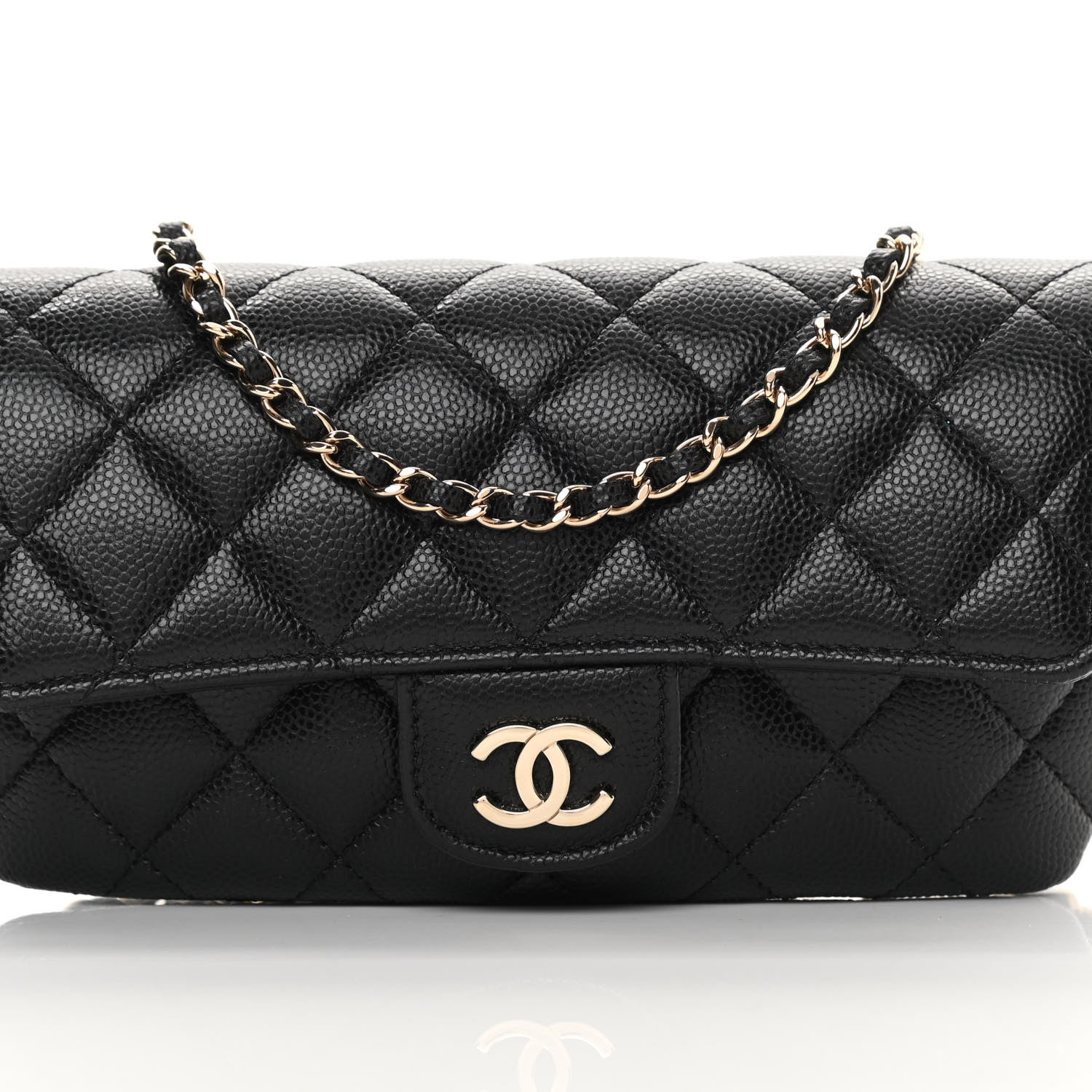 Chanel Caviar Quilted Glasses Case With Chain Black 9 of 12