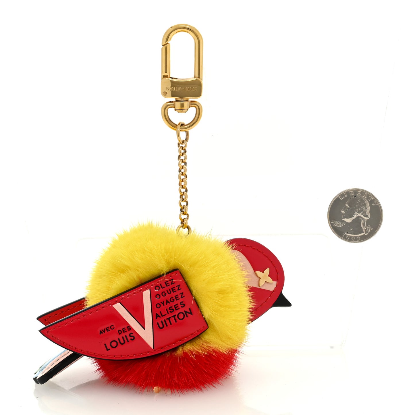Traveling Bird Bag Charm Red
