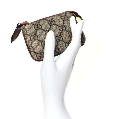 Gucci GG Supreme Monogram Key Case Beige Ebony Cuir 2 of 8