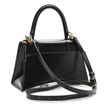 Balenciaga Shiny Box Calfskin Small Hourglass Top Handle Bag Black 3 of 8