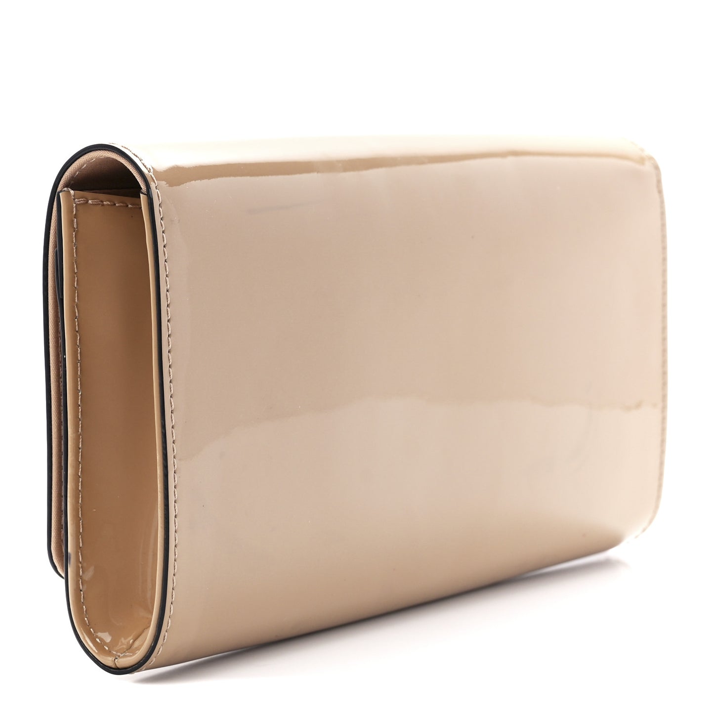 Patent Louise Clutch Nude
