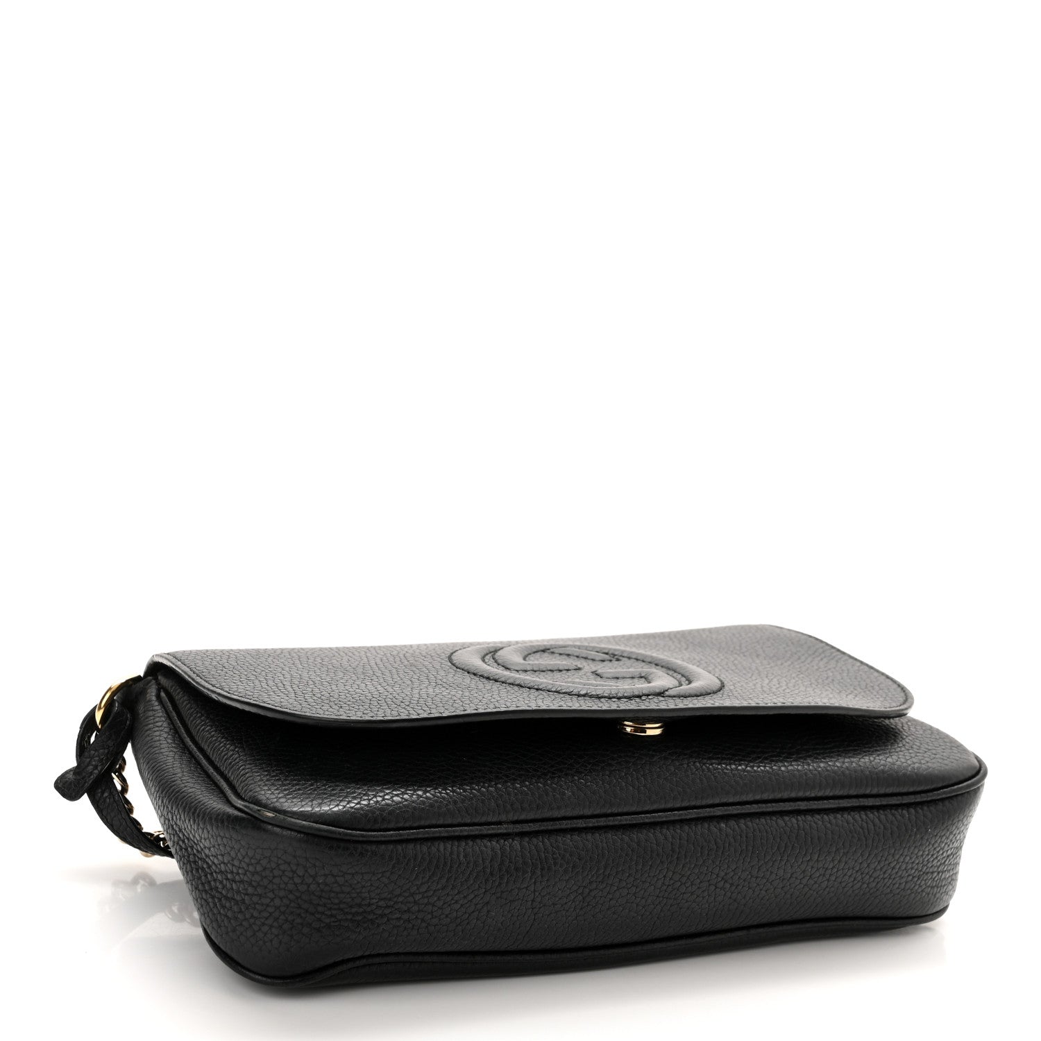 Gucci Pebbled Calfskin Medium Soho Flap Crossbody Black 6 of 11