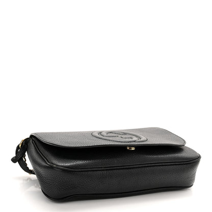 Gucci Pebbled Calfskin Medium Soho Flap Crossbody Black 6 of 11