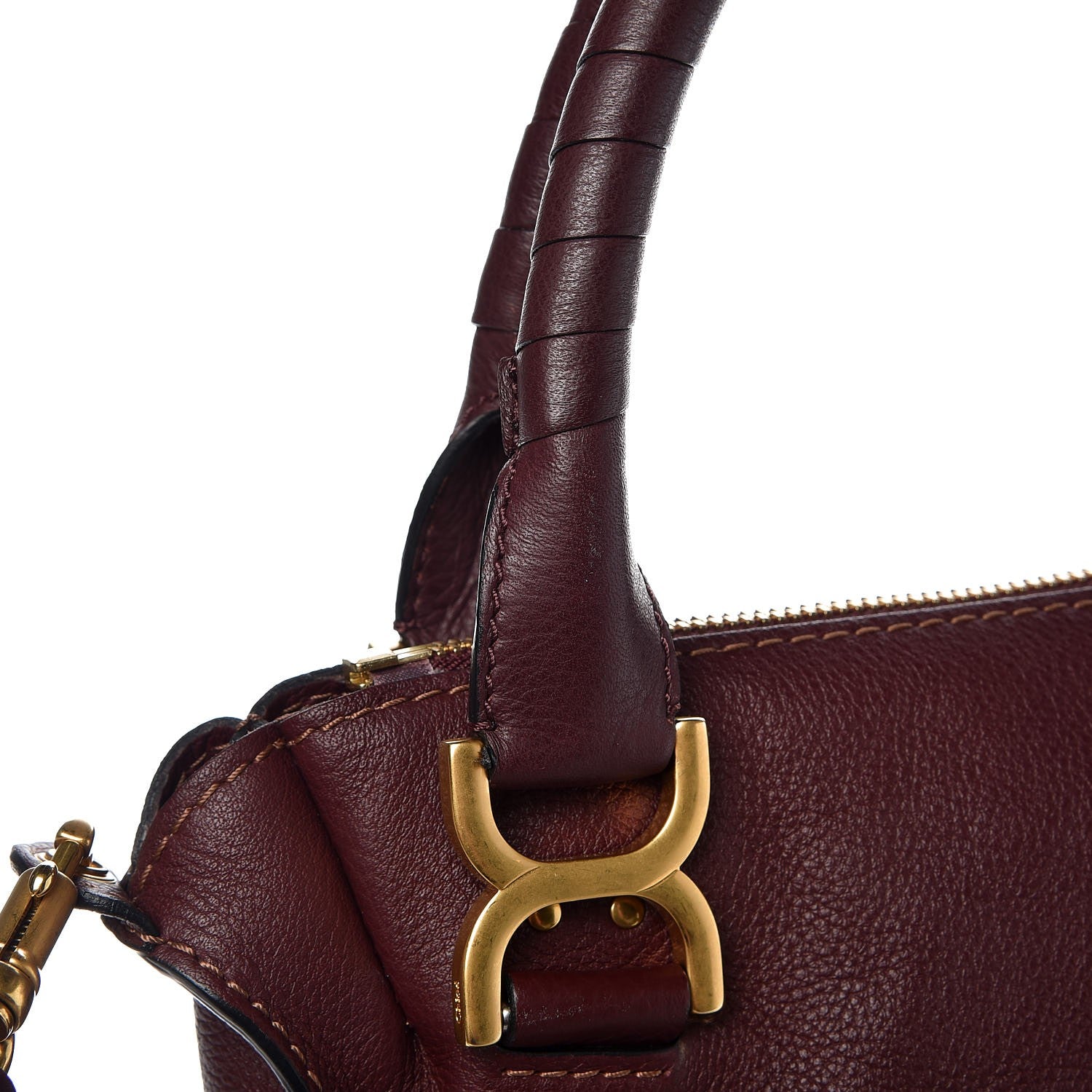 Chloe Calfskin Medium Marcie Satchel Wine Purple 10 of 10