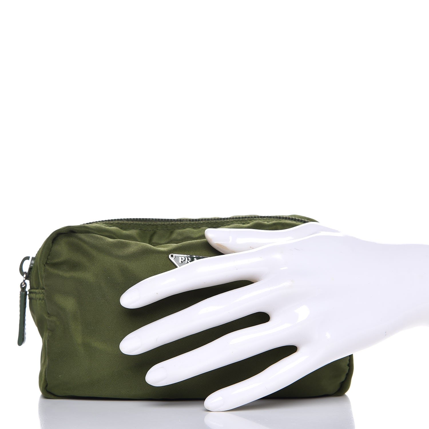 Prada Nylon Vela Cosmetic Pouch Army 2 of 8