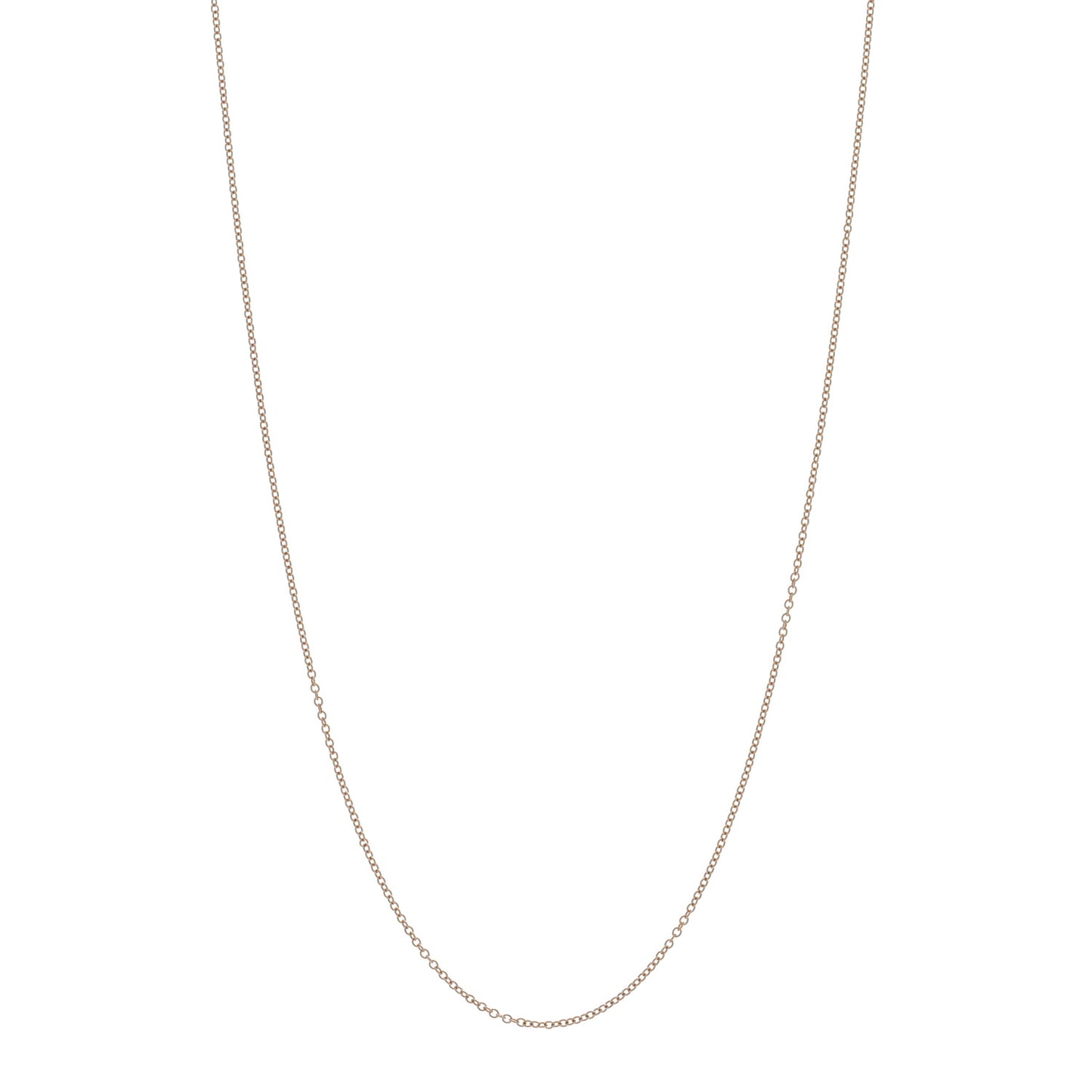 18K Rose Gold Chain Necklace 18"