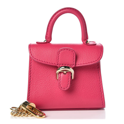 Delvaux Calfskin Mini Brillant Bag Charm Rose Indien 1 of 6