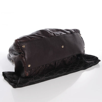 Gucci Guccissima D Gold Large Shoulder Bag Brown 4 of 8