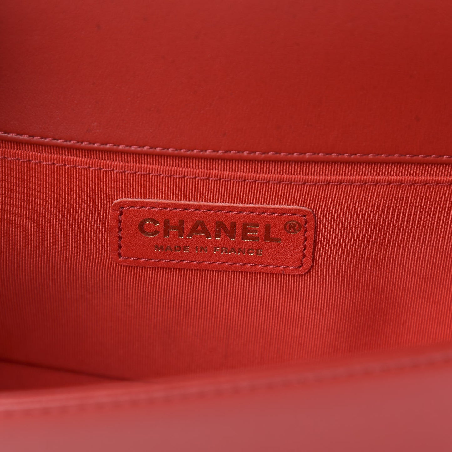 Lambskin Quilted Medium Boy Flap Red