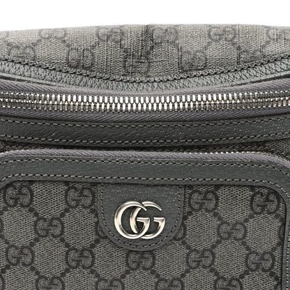 Gucci GG Supreme Monogram Textured Dollar Calfskin Ophidia Belt Bag Grey Black Graphite Grey 8 of 10
