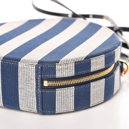 Mansur Gavriel Canvas Stripe Circle Crossbody Blue White 11 of 12