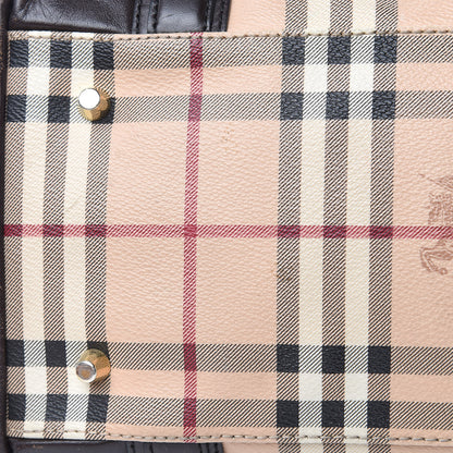 Burberry Haymarket Check Jameson Tote Chocolate 11 of 17