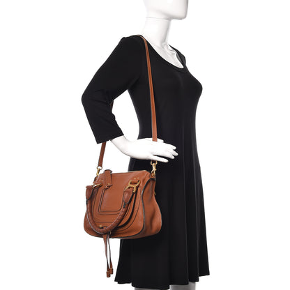 Chloe Calfskin Small Marcie Satchel Tan 2 of 14