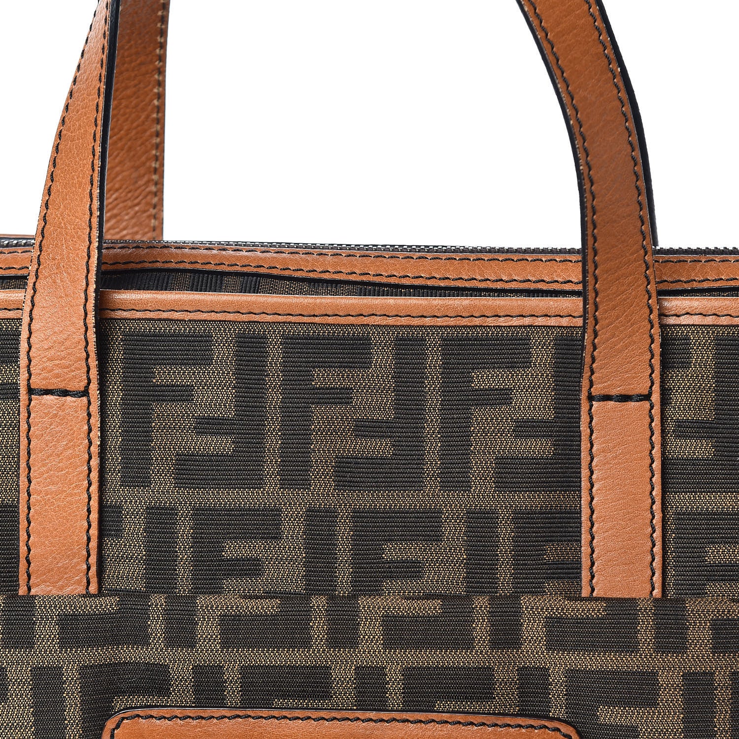 Fendi Zucca Pocket Shoulder Bag Tobacco 11 of 12