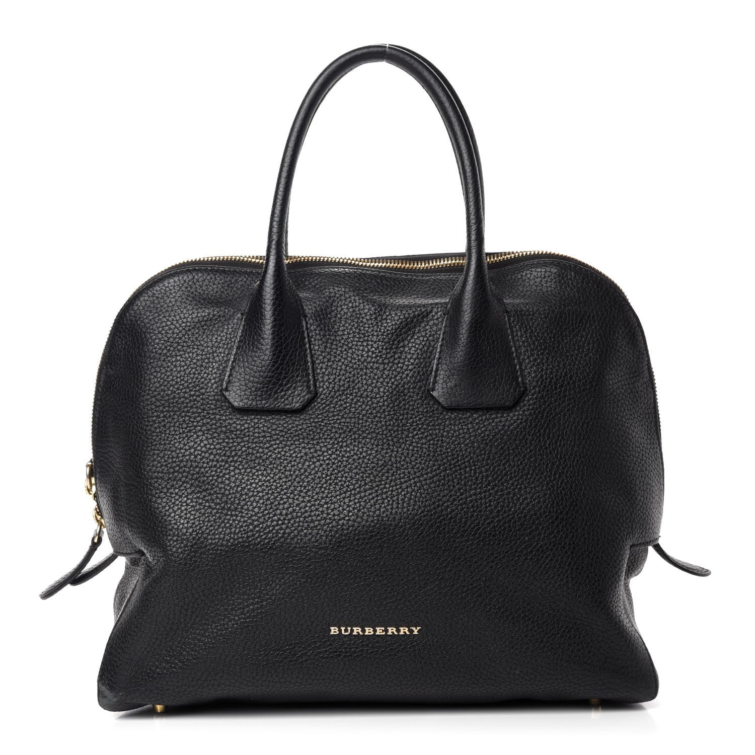 Burberry London Grainy Calfskin Medium Greenwood Bowling Bag Black 1 of 13