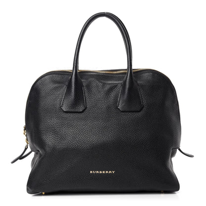 Burberry London Grainy Calfskin Medium Greenwood Bowling Bag Black 1 of 13