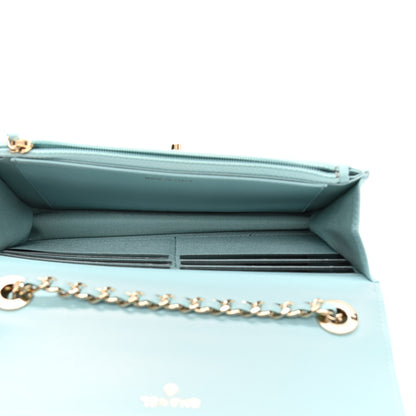 Chanel Lambskin Quilted Trendy CC Wallet On Chain WOC Light Blue 5 of 9