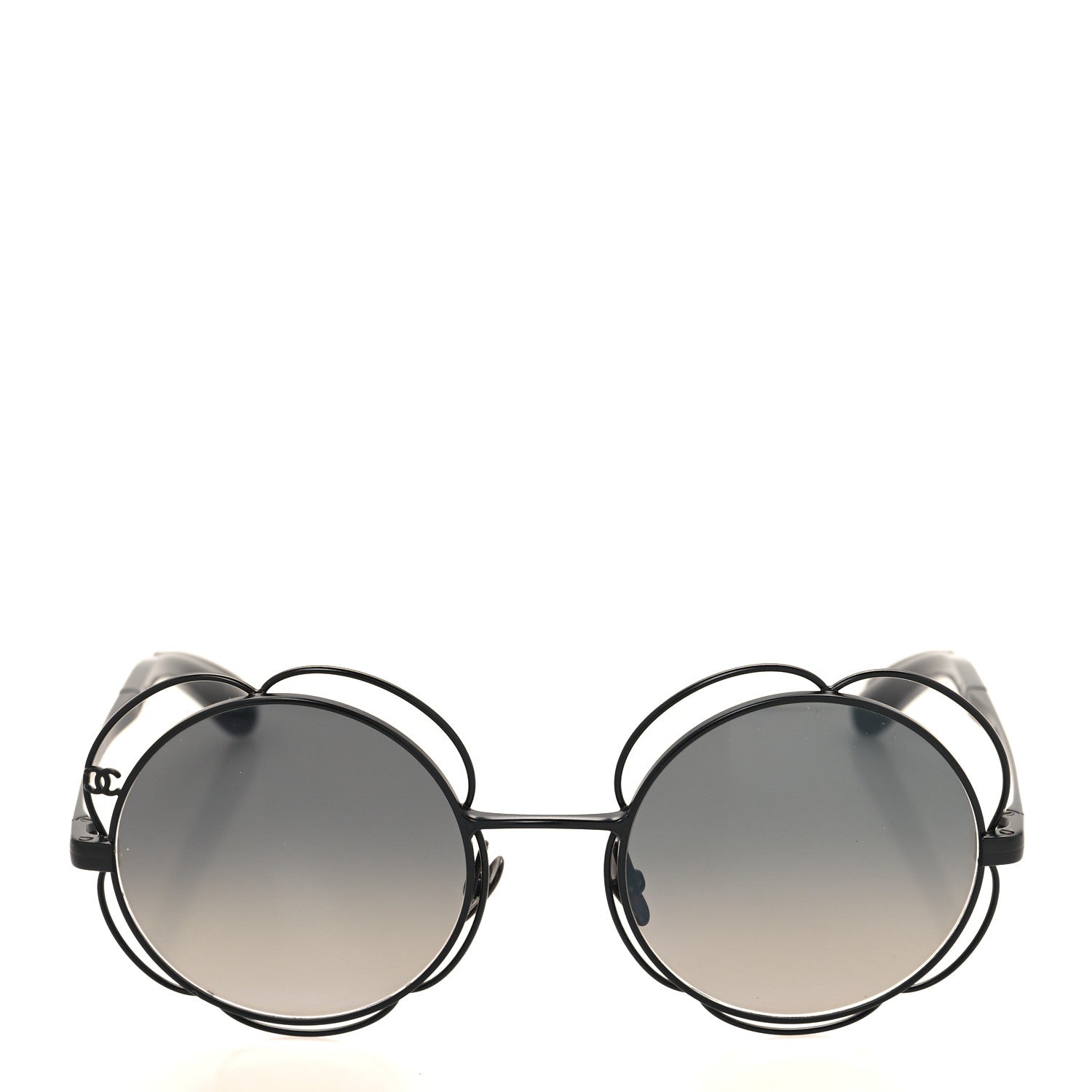 Chanel Metal Round Camellia Sunglasses 71573 Black 2 of 7
