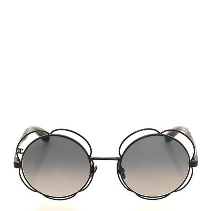 Chanel Metal Round Camellia Sunglasses 71573 Black 2 of 7