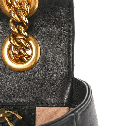 Gucci Calfskin Matelasse Small GG Marmont Shoulder Bag Black 10 of 13