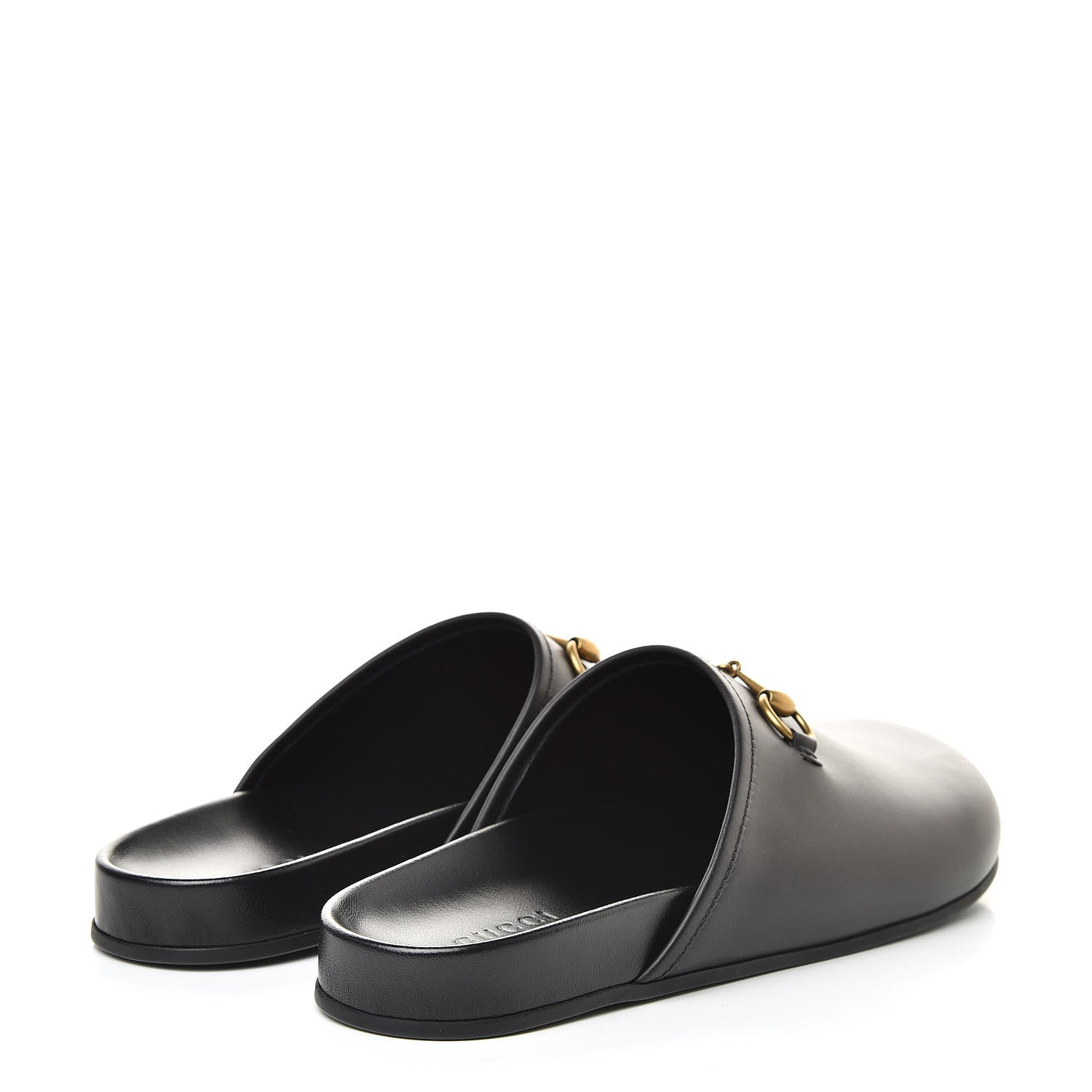 Gucci Calfskin Mens Horsebit River Slippers 11 Black 4 of 10