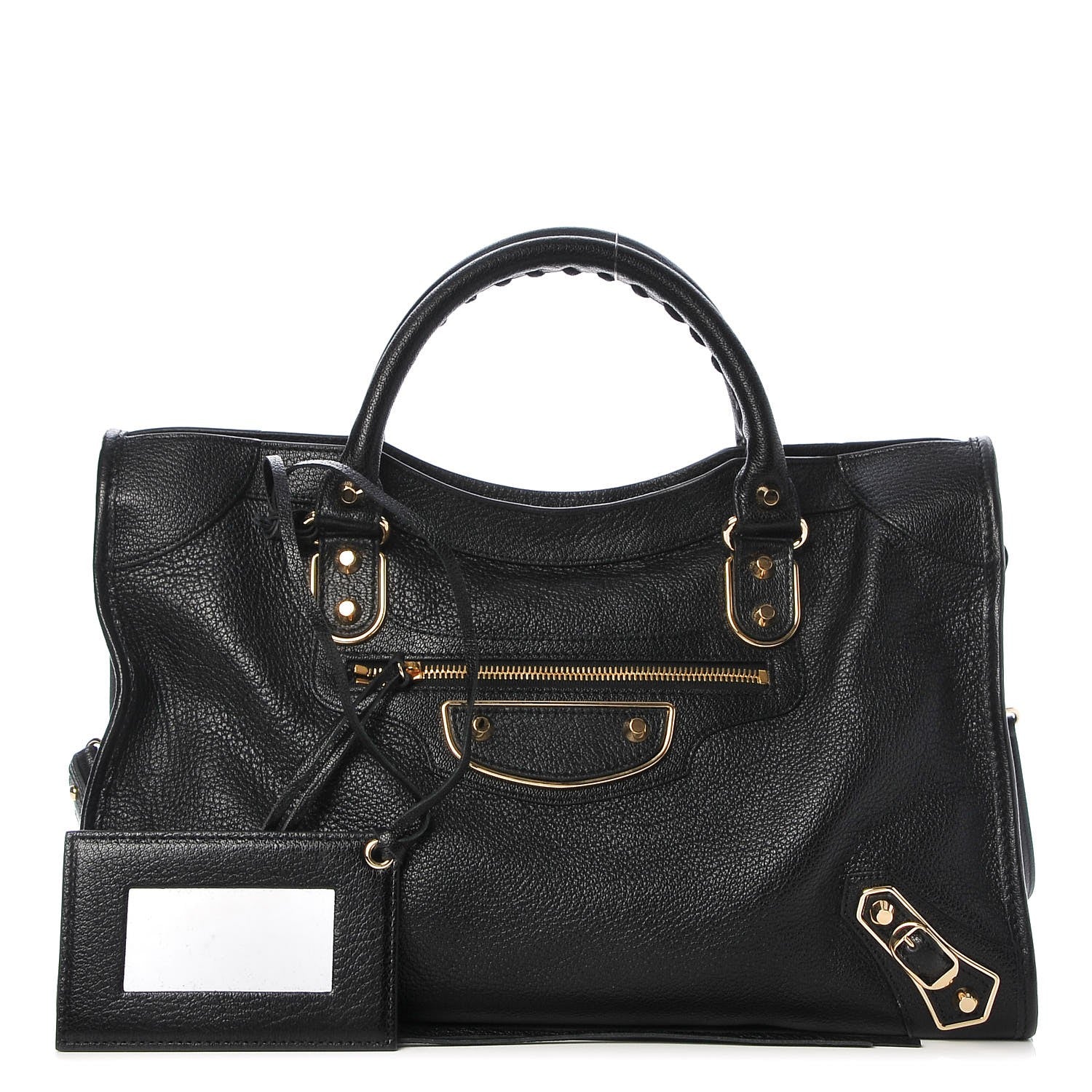 Balenciaga Chevre Gold Metallic Edge Hardware City Black 1 of 7