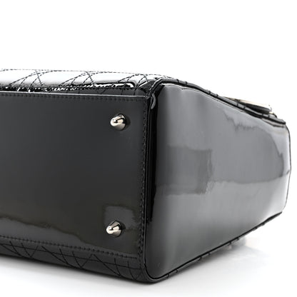 Christian Dior Patent Cannage Stitched Medium Lady Dior Black 10 of 10