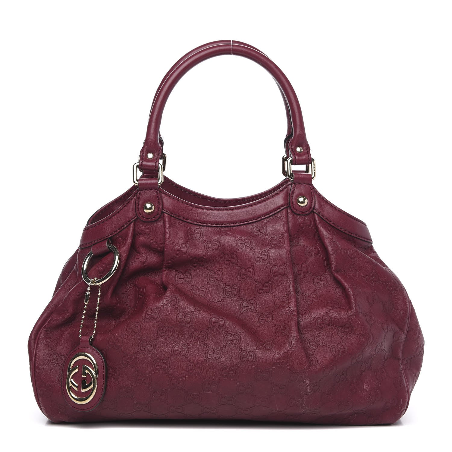 Gucci Guccissima Medium Sukey Tote Cherry 1 of 16