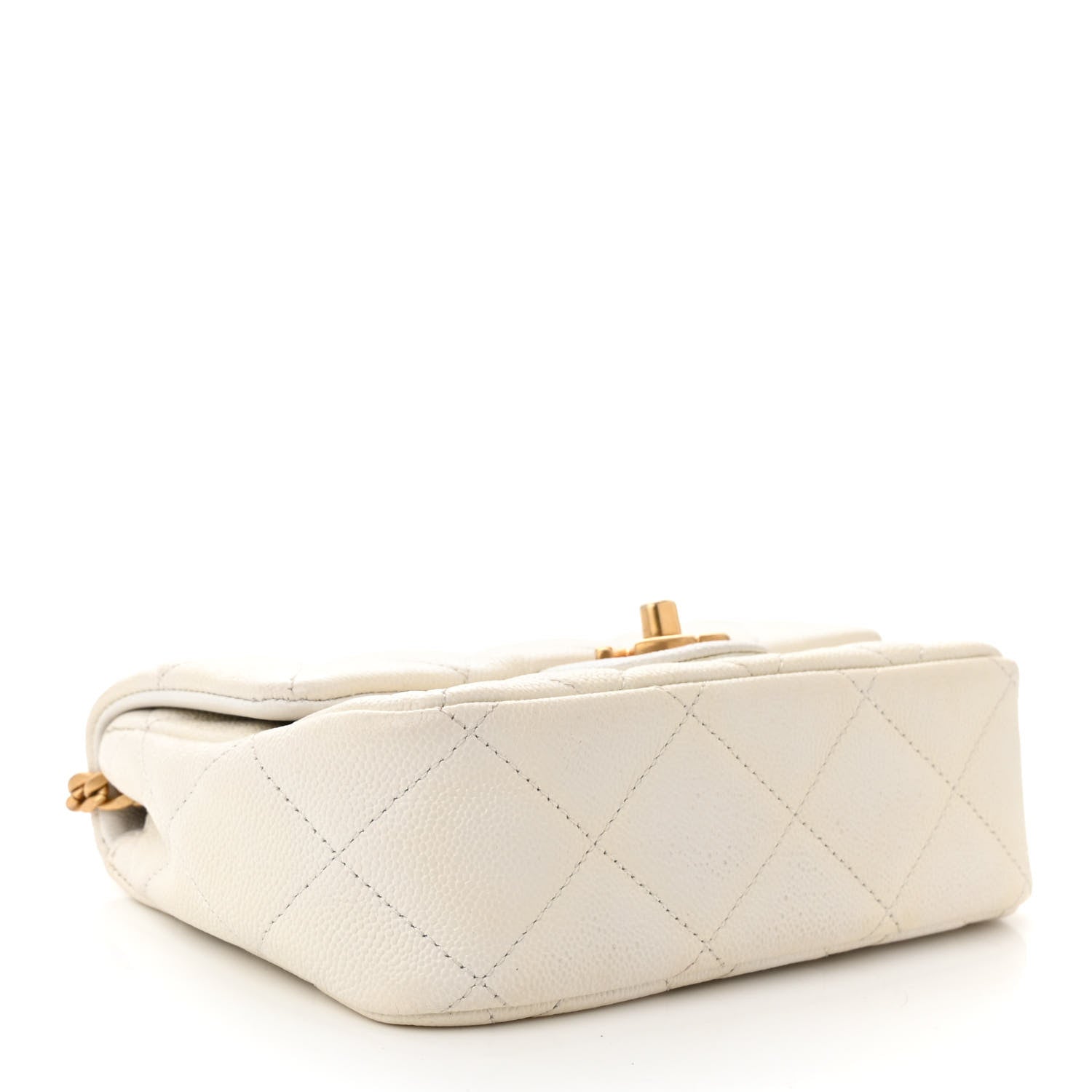 Chanel Caviar Quilted Mini Sweetheart Flap White 4 of 10