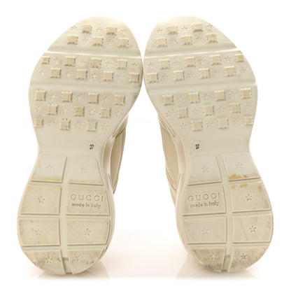 Gucci Calfskin Logo Womens Rhyton Sneakers 37 Ivory 6 of 10