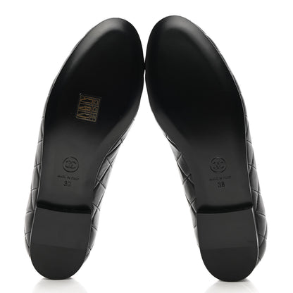 Chanel Lambskin Quilted CC Ballerina Flats 38 Black 5 of 12