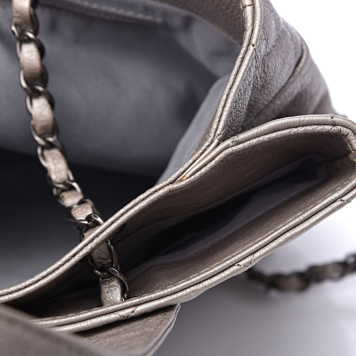 Calfskin Large Trianon Tote Grey