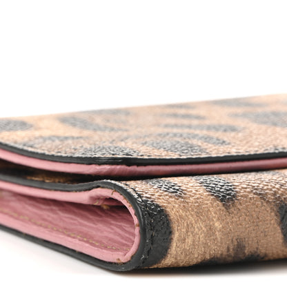 Dolce & Gabbana Dauphine Leopard Print Wallet On Chain Brown Black 8 of 9
