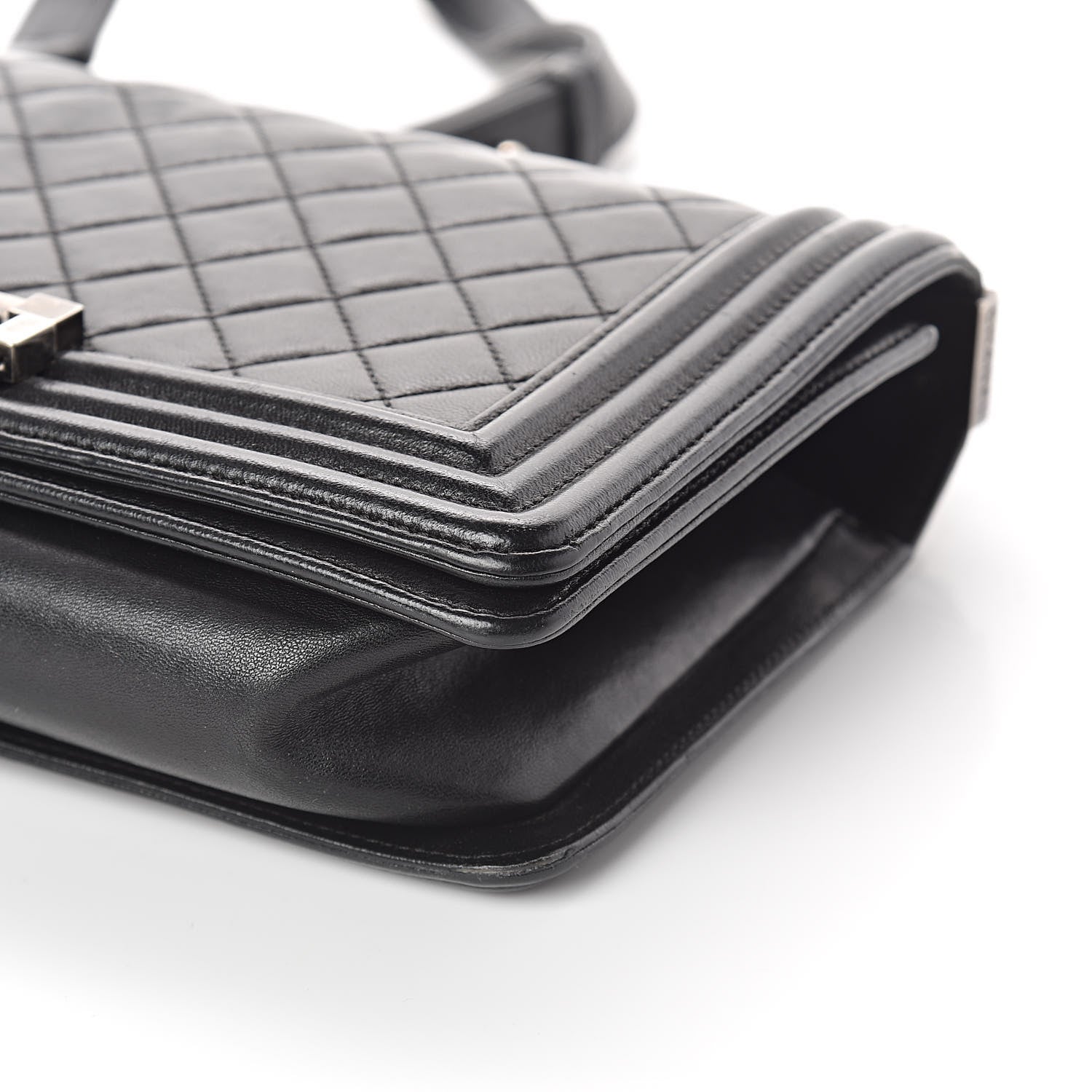 Chanel Lambskin Quilted Medium Boy Flap Black 10 of 10