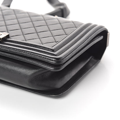 Chanel Lambskin Quilted Medium Boy Flap Black 10 of 10