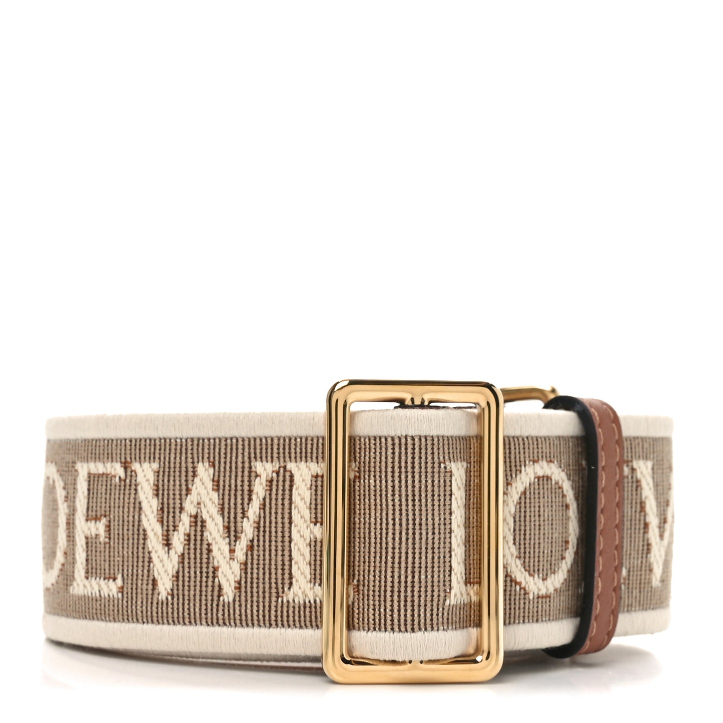 Calfskin Jacquard Anagram Strap Oak