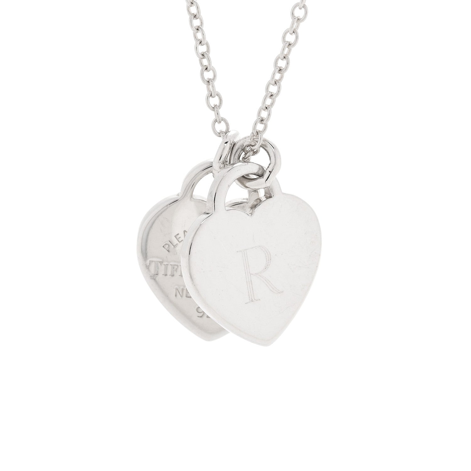 Tiffany Sterling Silver Mini Return to Tiffany Double Heart Tag