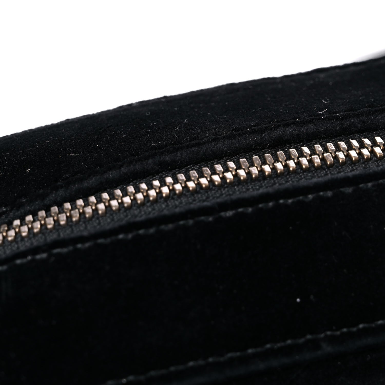 Gucci Velvet Matelasse Small GG Marmont Chain Shoulder Bag Black 13 of 15