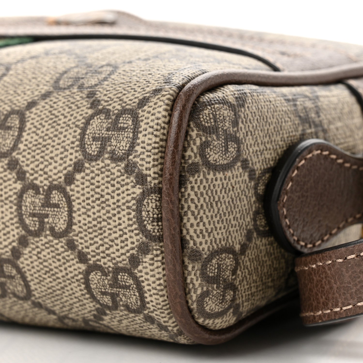 Gucci GG Supreme Monogram Web Mini Ophidia Shoulder Bag Brown 10 of 11